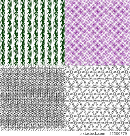 Geometric patterns, tiling. Set of vector abstract Geometric patterns, tiling. Set of vector abstract 35500779