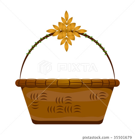 Empty wooden basket Empty wooden basket 35501679