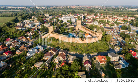 arieal view on the Lutsk castle. Prince Lubart 35501686