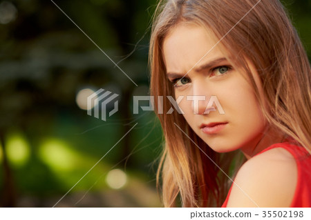 Sad woman. Frustrated emotion 35502198