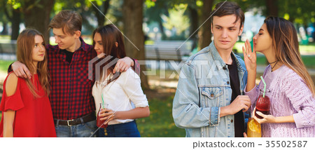 Jealousy and envy in friends relationship. 35502587
