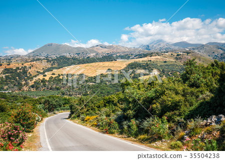 mountain landscape near Kritsa Village, Crete mountain landscape near Kritsa Village, Crete 35504238