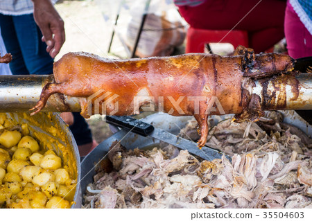 BBQ Cuy on a spit 35504603