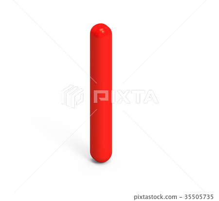 3D render red alphabet I 3D render red alphabet I 35505735
