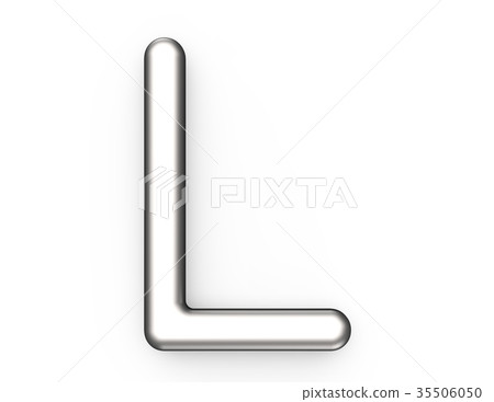 3D render metallic alphabet L 3D render metallic alphabet L 35506050