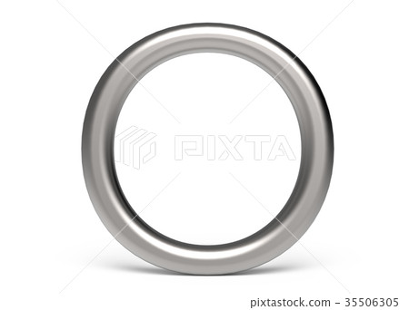 3D render metallic alphabet O 3D render metallic alphabet O 35506305