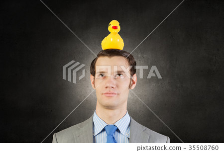 Businessman with duck 35508760