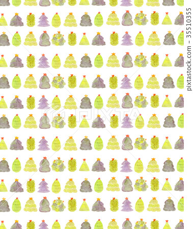 Watercolor Christmas tree Watercolor Christmas tree 35510355