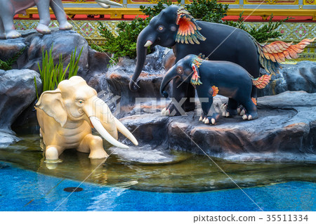 gods elephant in  literature are swimming in Anoda 35511334