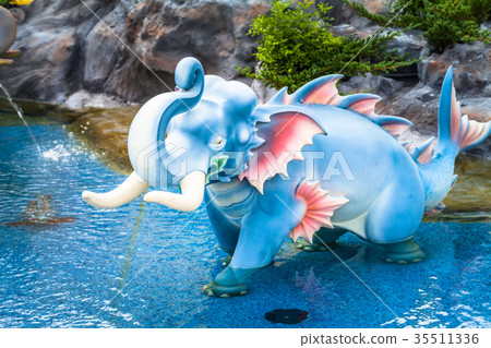 gods elephant in  literature are swimming in Anoda 35511336
