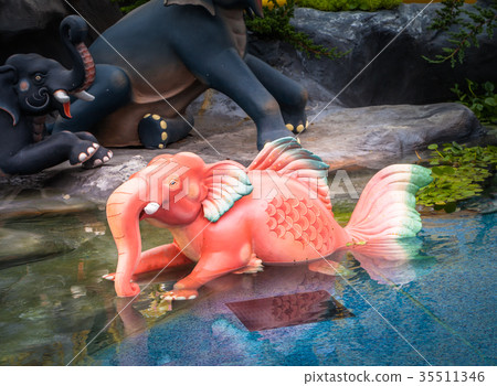 gods elephant in  literature are swimming in Anoda 35511346