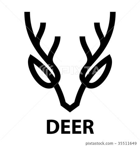 line icon of deer head 35511649