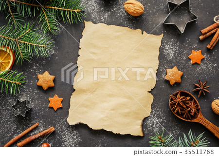 Wishlist for Santa or Christmas letter concept 35511768