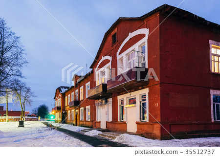 House of paper mill workers. Dobrush, Belarus House of paper mill workers. Dobrush, Belarus 35512737