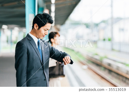 Train move business male photography cooperation Keio Electric Railway Co., Ltd. Train move business male photography cooperation Keio Electric Railway Co., Ltd. 35513019