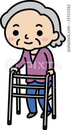 祖母使用助行器 35513162