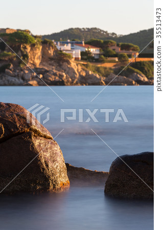 Beautiful sunrise in a bay in Costa Brava, Spain 35513473