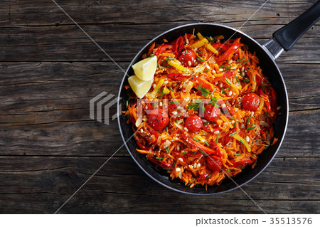 tasty warm stir fry pumpkin salad tasty warm stir fry pumpkin salad 35513576