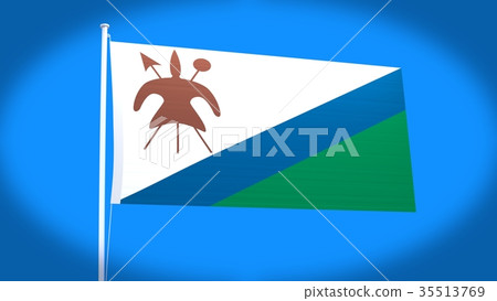 Lesotho Flag 35513769