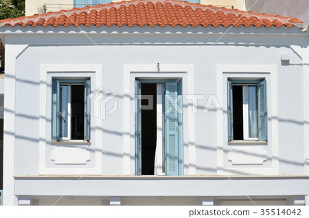 Skiathos Greek Island House Facade Skiathos Greek Island House Facade 35514042