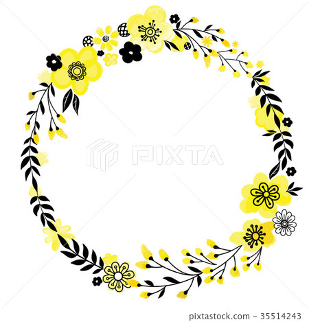 Yellow flower wreath Yellow flower wreath 35514243