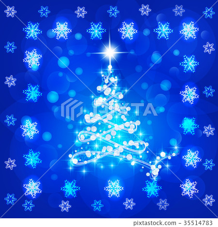 Abstract background with christmas tree and stars Abstract background with christmas tree and stars 35514783