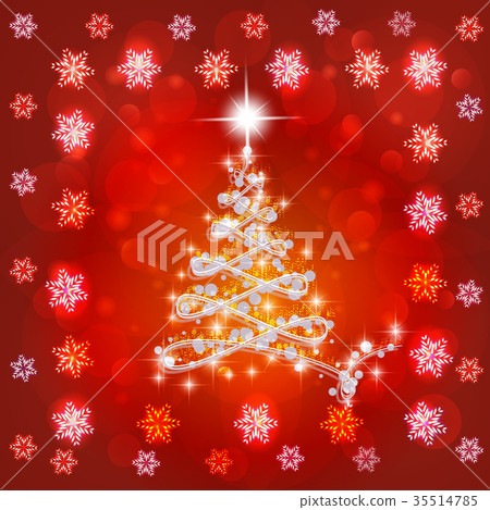 Abstract background with christmas tree and stars Abstract background with christmas tree and stars 35514785