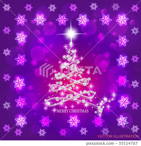 Abstract background with christmas tree and stars Abstract background with christmas tree and stars 35514787
