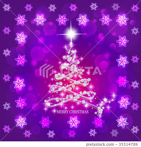 Abstract background with christmas tree and stars Abstract background with christmas tree and stars 35514789