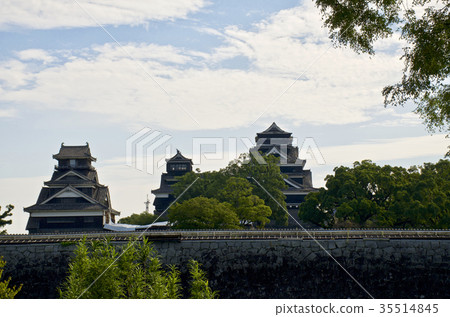 日本的100座大城堡熊本城，從Ninomaru廣場觀看（2016年10月） 35514845