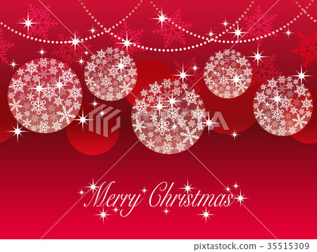 無縫的聖誕節球背景紅色 無縫的聖誕節球背景紅色 35515309