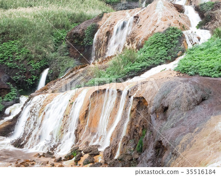 Golden waterfall Golden waterfall 35516184
