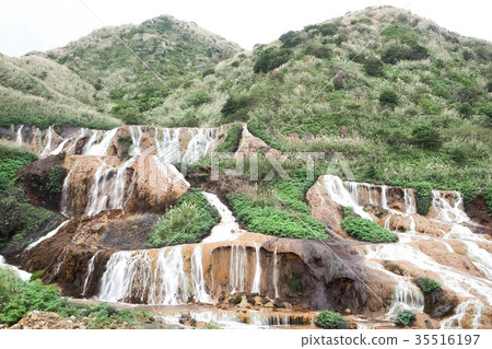 Golden waterfall Golden waterfall 35516197