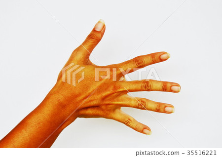 hand make five finger on white background 35516221