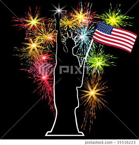 American Independence Day, US symbols, vector 35516223