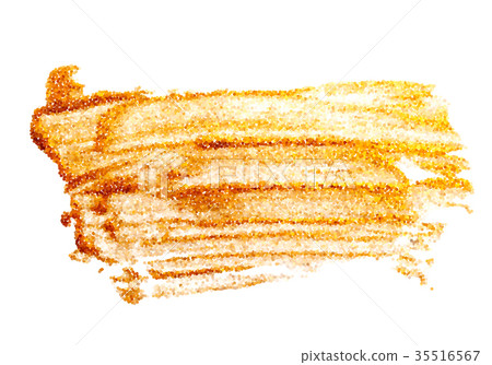 Gold Paint Glittering Textured Art Isolated on Gold Paint Glittering Textured Art Isolated on 35516567