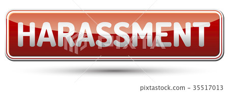Harassment - red banner with shadow Harassment - red banner with shadow 35517013