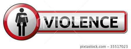 Violence - traffic sign with woman pictogram Violence - traffic sign with woman pictogram 35517023