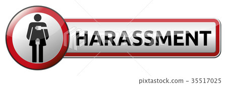 Harassment - traffic sign with woman pictogram 35517025