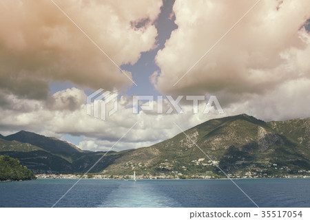 View of the Greek port of Nidri from the ship View of the Greek port of Nidri from the ship 35517054