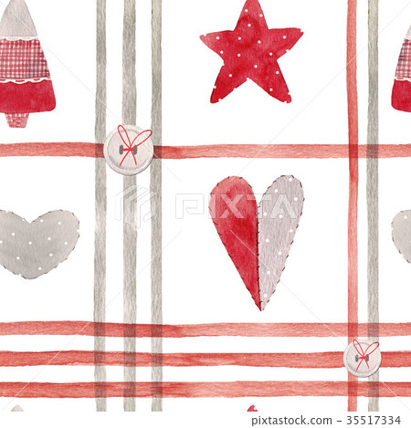 Nice watercolor christmas pattern 35517334
