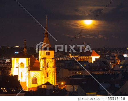 Church of St Giles by night, Old Town of Prague Church of St Giles by night, Old Town of Prague 35517416