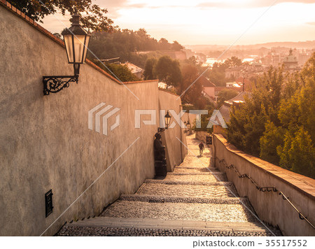 Old Castle Stairs on Prague Castle. Medieval Old Castle Stairs on Prague Castle. Medieval 35517552