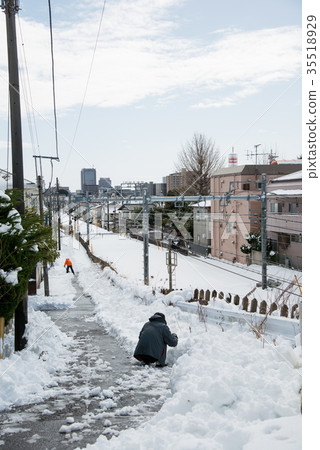 Record of Keisei Chiba Line Kanto heavy snow 35518929