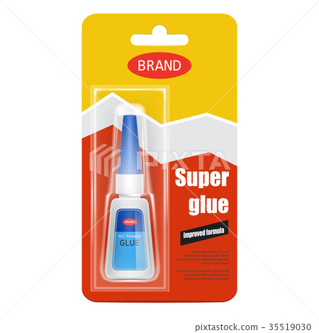 Super fix glue tube realistic vector 35519030