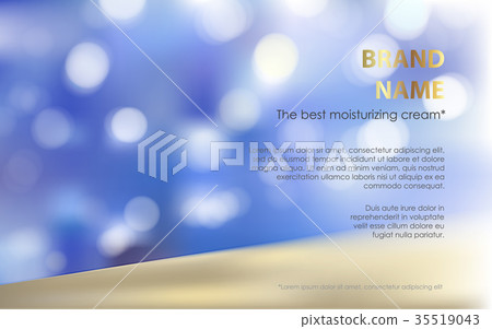 Advertising poster of a moisturizing cosmetic Advertising poster of a moisturizing cosmetic 35519043