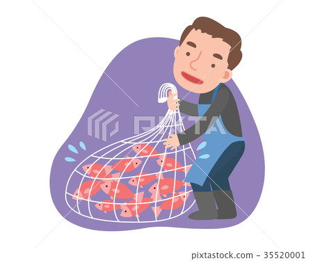 漁夫 男性 魚 35520001