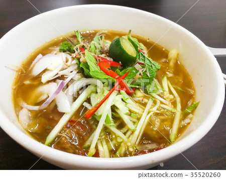 Close-up on Penang Asam Laksa 35520260