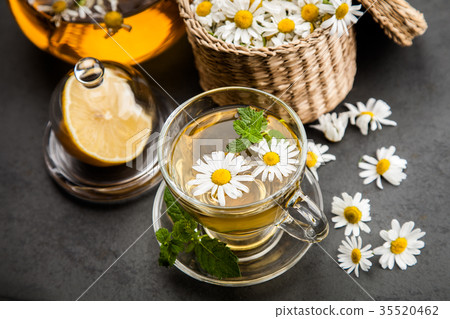 Cup of chamomile tea Cup of chamomile tea 35520462