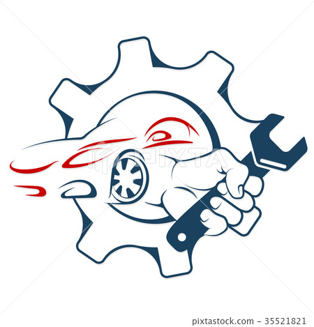 Auto and a wrench in hand Auto and a wrench in hand 35521821